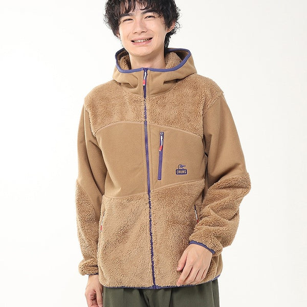 CHUMS ( チャムス ) ボンディングフリースパネルパーカー アウター | フリース | パーカー | フリース | マイクロフリース | ブービー | 刺繍 | 冬服 | フード付き | アウトドア | キャンプ | CH04-1419