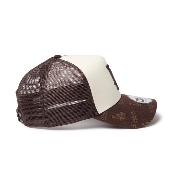 NEW ERA ( ニューエラ ) 9FORTY A-Frame トラッカー MLB Jacquard ロサンゼルス・ドジャース ブラウン | 帽子 | キャップ | サイズ調整 | ユニセックス | ジャカード | オシャレ | 日よけ | 14744915 | にゅーえら