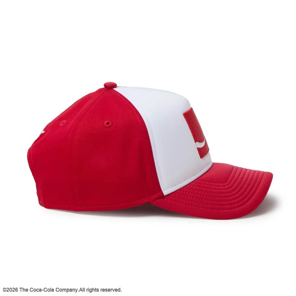 NEW ERA ( ニューエラ ) 9FORTY A-Frame Coca-Cola コカコーラ ホワイト スカーレット キャップ 帽子 メンズ レディース 男女兼用 ベースボールキャップ カジュアル ロゴ コラボ 15154812