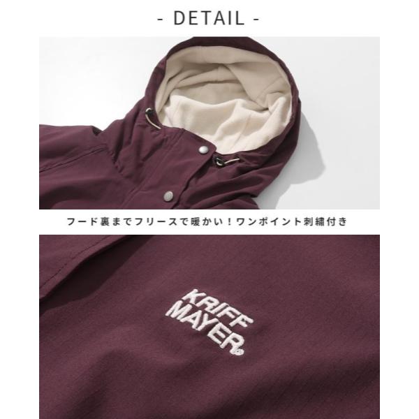 KRIFF MAYER ( クリフメイヤー ) ゆったりAラインマンパ | LADYS | レディース | W2517825 | アウター | マウンテンパーカー | 上着 | アウトドア | キャンプ | レジャー | フリース | 暖かい | Aライン | ゆったり | 動きやすい | 体型カバー | くりふめいやー