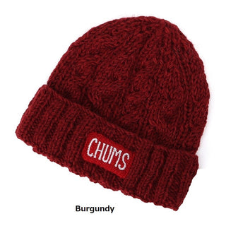 【 SALE 】CHUMS ( チャムス ) ネパールニットワッチ | 帽子 | ニット帽 | 冬 | 防寒 | シンプル | ロゴ | 可愛い | ウール100％ | 保温 | プレゼント | ギフト | ケーブル編み | 柔らかい | CH05-1397 | ちゃむす