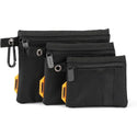 TOUGHBUILT ( タフビルト ) ファスナーバッグ 3Pack 3個セット 収納ケース 工具ケース ツールバッグ 工具入れ 小物入れ ポーチ ジッパーバッグ 収納ポーチ DIY パーツ収納 アクセサリー収納 カラビナ付き 持ち運び アウトドア キャンプ用品 TB-193E