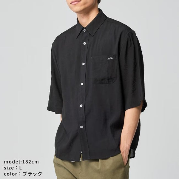 KRIFF MAYER ( クリフメイヤー ) スズシゲ5分袖シャツ | MENS | 2547801 | メンズ | 快適 | 半袖 | 半袖シャツ | 夏服 | アパレル | トップス | 涼しい | シンプル | 刺繍 | オシャレ | くりふめいやー | カジュアル