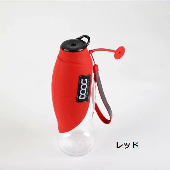 DOOG ( ドゥーグ ) 3in1 ドッグウォーターボトル 犬用給水ボトル 犬用マナーボトル 折りたたみ式犬用ボウル 携帯用犬用水筒 シリコン犬用ボトル 市販ペットボトル対応 トイレ処理 給水 お散歩 犬用品