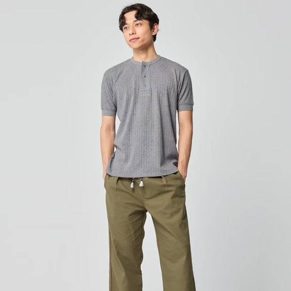 KRIFF MAYER ( クリフメイヤー ) 針抜きヘンリーネックT | MENS | 2545102 | メンズ | 半袖 | 春夏 | オシャレ | シンプル | ボタン | 個性 | カジュアル | やや細身 | インナー | アウトドア | お出かけ | くりふめいやー