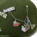 NEW ERA ( ニューエラ ) 59FIFTY Moomin スナフキン チャーム ライフルグリーン キャップ 帽子 ムーミン キャラクター グッズ アクセサリー キーホルダー バッグチャーム コラボ 15154857