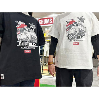 CHUMS × FIELD SEVEN 5th Anniversary Tシャツ | ホワイト | ブラック | 白色 | 黒色 | 半袖 | 半袖シャツ | コラボ | チャムス | ちゃむす | フィールドセブン | 夏服 | アパレル | 吸水 | 通気性 | 綿100% | 快適
