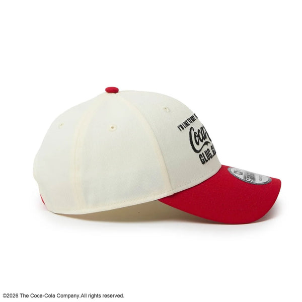 NEW ERA ( ニューエラ ) 9FORTY Coca-Cola コカコーラ クロームホワイト スカーレット キャップ 帽子 メンズ レディース 男女兼用 ベースボールキャップ コカ・コーラ ロゴ カジュアル ストリート 15154814
