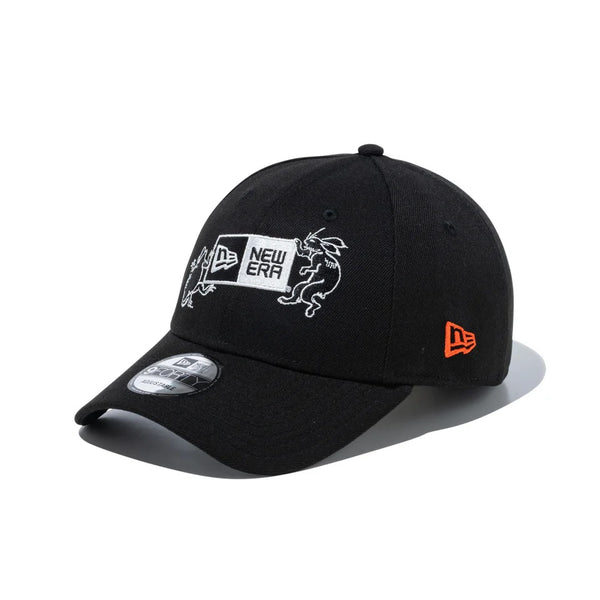 NEW ERA ( ニューエラ ) 9FORTY 鳥獣戯画 ボックスロゴ ブラック | 帽子 | キャップ | ユニセックス | クロスストラップ | 日よけ | アウトドア | お出かけ | オシャレ | キャンプ | サイズ調整 | 14940831 | にゅーえら