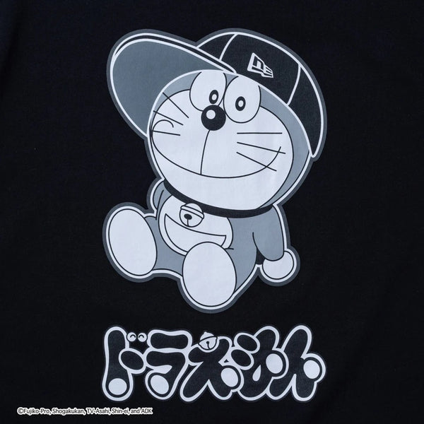 NEW ERA ( ニューエラ ) 半袖 コットン オーバーサイズド Tシャツ ドラえもん キャップ ブラック 半袖シャツ | 黒色 | 14520733 | コットン | 大きめ | ゆったり | オーバーサイズ | カジュアル