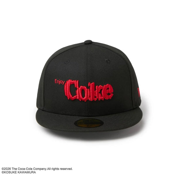 NEW ERA ( ニューエラ ) 59FIFTY Coca-Cola designed by Kosuke Kawamura コカ･コーラ ブラック キャップ 帽子 コラボ コカコーラ メンズ レディース ユニセックス 59FIFTY ストリート カジュアル おしゃれ 15156555