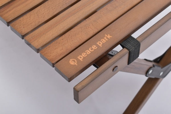 【 SALE 】 peace park ( ピースパーク ) フォールディングウッドテーブル | ラージ | ミディアム | スモール | ブラウン | キャンプテーブル | テーブル | 大きめ | 木製 | ウッドテーブル | 天然木 | ファミリーキャンプ | シンプル