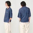 KRIFF MAYER ( クリフメイヤー ) エアーライトデニム開襟半袖シャツ | MENS | 2555108 | シャツ | デニムシャツ | 半袖 | 軽い | 軽量 | 風通しが良い | オシャレ | くりふめいやー | カジュアル