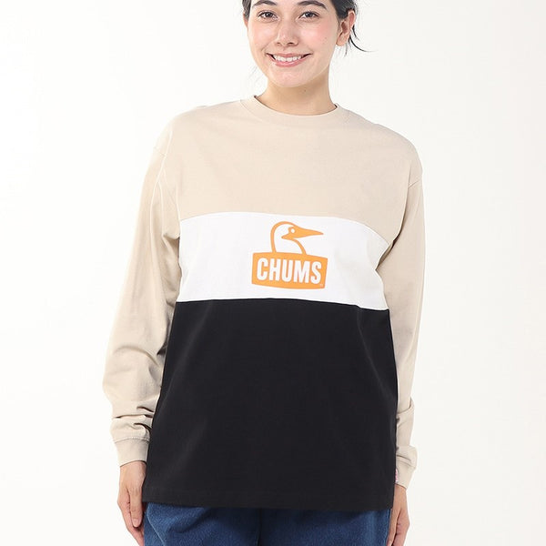 CHUMS ( チャムス ) カーンズパネルロングスリーブTシャツ | ロンT | ロングTシャツ | 長袖 | ウェア | トップス | オーバーサイズ | 型崩れしにくい | お出かけ | コットン | 起毛 | ちゃむす | CH01-2652