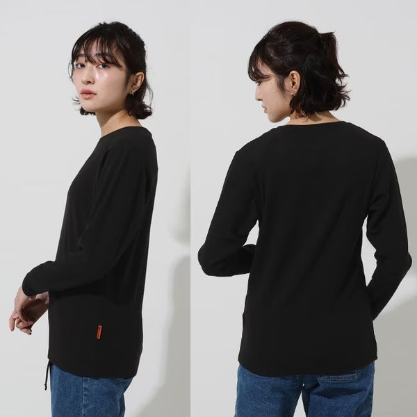 KRIFF MAYER ( クリフメイヤー ) もちのびクルーネックインナー | 長袖 | インナー | 無地 | シンプル | MENS | メンズ | レディース | ユニセックス | 2525600 | 伸びる | もちもち | 起毛 | 保温 | 冬 | 秋 | グレー | ブラック | ナチュラル | ホワイト | くりふめいやー