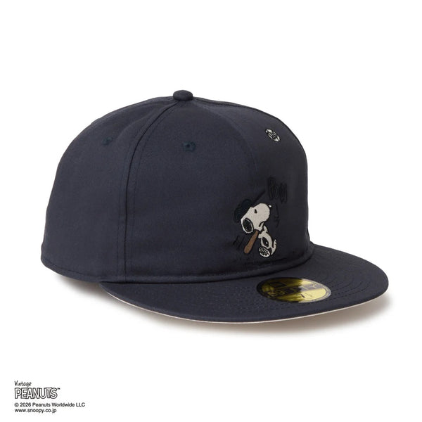 NEW ERA ( ニューエラ ) 59FIFTY ソフトバックラム Soft Buckram Vintage PEANUTS ピーナッツ フェイデッドブラック | 帽子 | キャップ | スヌーピー | 日よけ | 綿 | フラットバイザー | ユニセックス | 14865372 | にゅーえら