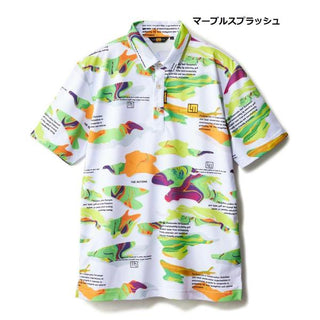 【 SALE 】 LOUDMOUTH ( ラウドマウス ) メンズ プレミアムカノコ 柄半袖シャツ シャツ | 半袖 | 半袖シャツ | ゴルフ | ウェア | 吸汗速乾 | UV | 接触冷感 | ポリエステル | 765601