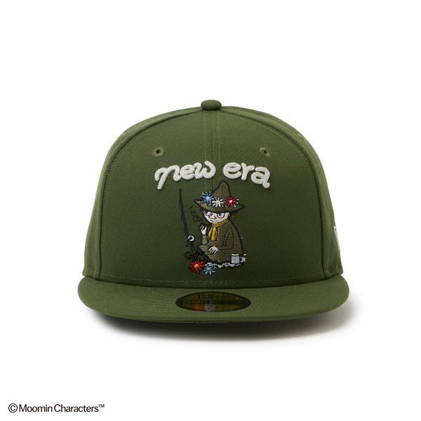NEW ERA ( ニューエラ ) 59FIFTY Moomin スナフキン チャーム ライフルグリーン キャップ 帽子 ムーミン キャラクター グッズ アクセサリー キーホルダー バッグチャーム コラボ 15154857