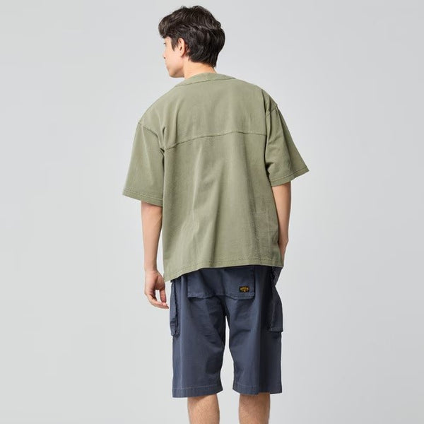 KRIFF MAYER ( クリフメイヤー ) ピグメントベースボールシャツ | MENS | 2547200 | メンズ | シャツ | 半袖 | 半袖シャツ | シンプル | アウトドア | キャンプ | レジャー | ヴィンテージ | ラフ | 綿100％ | くりふめいやー