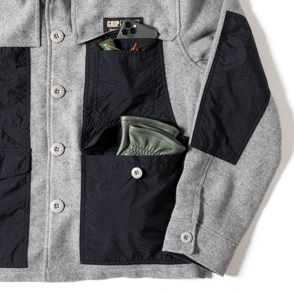 GRIP SWANY ( グリップスワニー ) 【 GSMJ-058 】 MACKINAW JACKET | ジャケット | アウター | 上着 | アウトドア | レジャー | キャンプ | 冬 | 防寒 | マッキノージャケット | ウール調 | メンズ | アパレル | ウェア | ぐりっぷすわにー