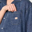 KRIFF MAYER ( クリフメイヤー ) エアーライトデニム開襟半袖シャツ | MENS | 2555108 | シャツ | デニムシャツ | 半袖 | 軽い | 軽量 | 風通しが良い | オシャレ | くりふめいやー | カジュアル