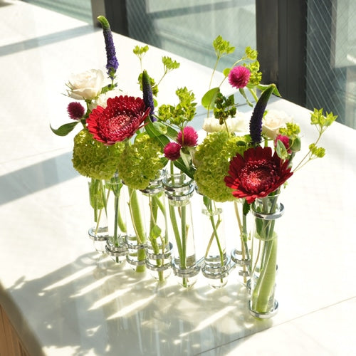 DULTON ( ダルトン ) LINK TUBE VASE リンク チューブ ベース | ゴールド | シルバー | 試験管 | 花瓶 | ガラス | ブラシ付 | オシャレ | ダイニング | 部屋 | 華やか | CH03-V76 | だるとん