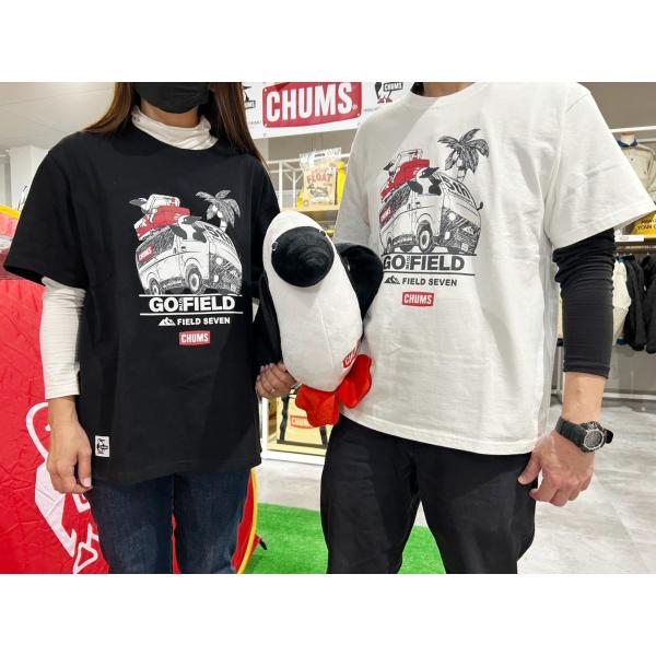 CHUMS × FIELD SEVEN 5th Anniversary Tシャツ | ホワイト | ブラック | 白色 | 黒色 | 半袖 | 半袖シャツ | コラボ | チャムス | ちゃむす | フィールドセブン | 夏服 | アパレル | 吸水 | 通気性 | 綿100% | 快適