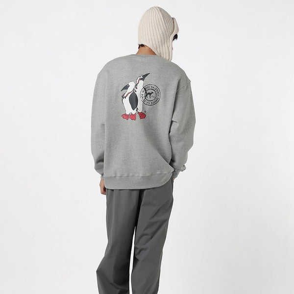 CHUMS ( チャムス ) 守矢努 ツインズクルートップ Twins Crew Top メンズ スウェット トレーナー クルーネック 裏起毛 USAコットン100％ オーバーサイズ ゆったり 長袖 トップス 温故知新 ブービーツインズ ステンシル アート アウトドア キャンプ 秋冬 CH00-1595