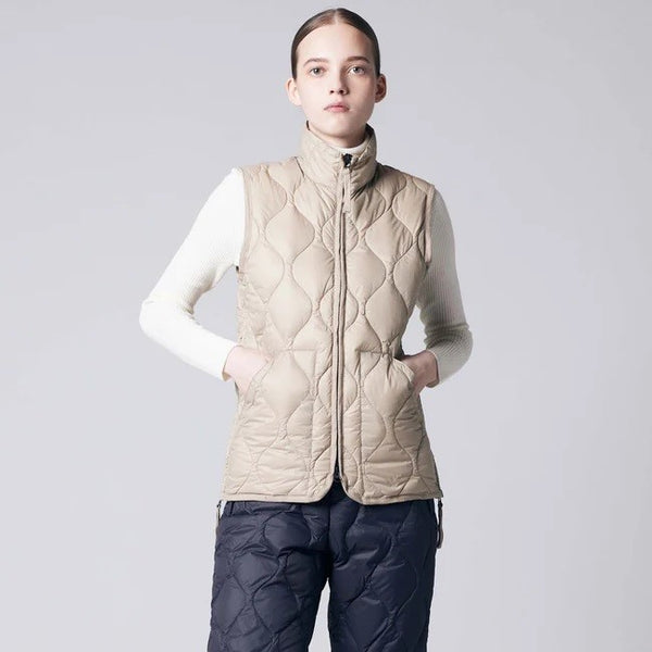 TAION ( タイオン ) ミリタリー ハイネックWジップ ダウンベスト-ソフトシェル | 首まで暖かい | 防寒 | 冬 | ウェア | ベスト | アウトドア | シンプル | レジャー | キャンプ | TAION-002ALSZML-1 | カジュアル | たいおん | ダウン | 軽い | 軽量