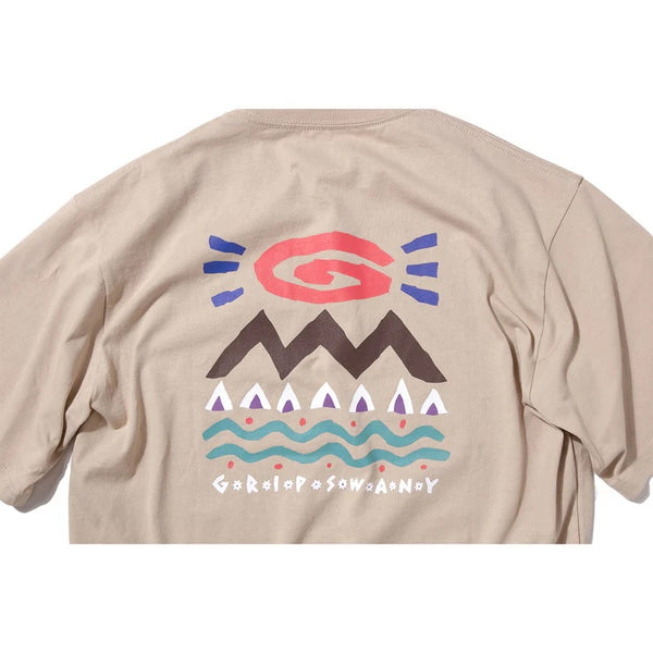GRIP SWANY ( グリップスワニー ) 【 GSMCT0011 】 NATURE PRINT TEE | Tシャツ | 半袖 | 夏服 | シャツ | アウトドア | キャンプ | レジャー | 半袖Tシャツ | バックプリント | 綿100％ | ぐりっぷすわにー