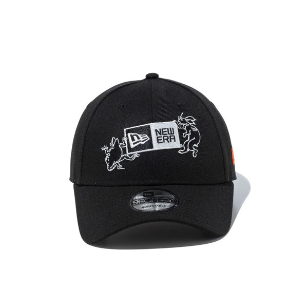 NEW ERA ( ニューエラ ) 9FORTY 鳥獣戯画 ボックスロゴ ブラック | 帽子 | キャップ | ユニセックス | クロスストラップ | 日よけ | アウトドア | お出かけ | オシャレ | キャンプ | サイズ調整 | 14940831 | にゅーえら