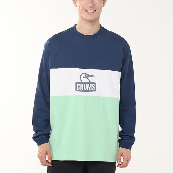 CHUMS ( チャムス ) カーンズパネルロングスリーブTシャツ | ロンT | ロングTシャツ | 長袖 | ウェア | トップス | オーバーサイズ | 型崩れしにくい | お出かけ | コットン | 起毛 | ちゃむす | CH01-2652