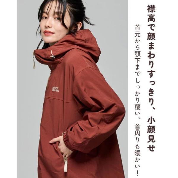 KRIFF MAYER ( クリフメイヤー ) アクティブゆったりAラインマウンテンパーカー W2617809 レディース マウンテンパーカー フリース 防寒 秋冬 体型カバー Aライン カジュアル
