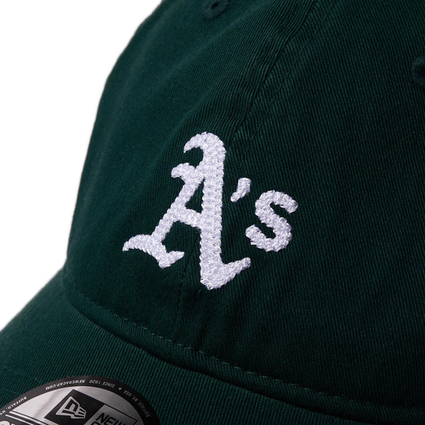 NEW ERA ( ニューエラ ) 9TWENTY MLB Chain Stitch チェーンステッチ オークランド・アスレチックス ダークグリーン | 帽子 | キャップ | 緑 | サイズ調整 | クロスストラップ | ユニセックス | 日よけ | オシャレ | 14668015 | にゅーえら