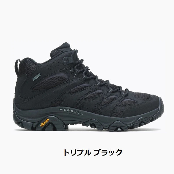 MERRELL ( メレル ) MOAB 3 SYNTHETIC MID GORE-TEX モアブ 3 シンセティック ミッド ゴアテックス | メンズ | 靴 | シューズ | ハイキング | アウトドア | レジャー | 低反発 | 歩きやすい | グレーストーン | トリプルブラック | インセンス/インセンス