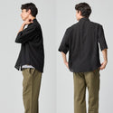 KRIFF MAYER ( クリフメイヤー ) スズシゲ5分袖シャツ | MENS | 2547801 | メンズ | 快適 | 半袖 | 半袖シャツ | 夏服 | アパレル | トップス | 涼しい | シンプル | 刺繍 | オシャレ | くりふめいやー | カジュアル