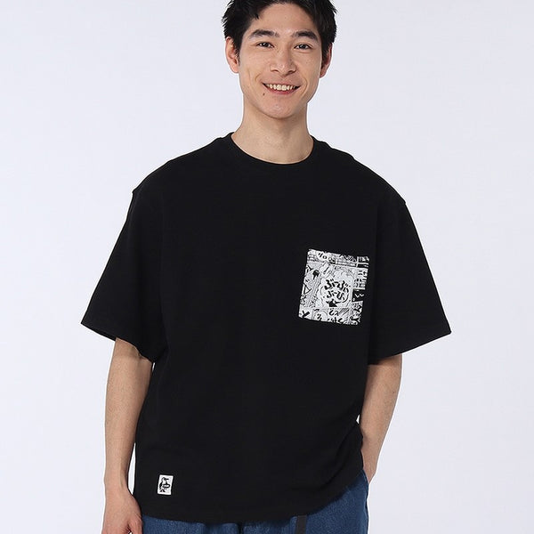 CHUMS ( チャムス ) ループパイルオノマトペショートスリーブクルートップ | シャツ | 半袖 | 半袖Tシャツ | Tシャツ | 夏 | 裏毛 | オーバーサイズ | 胸ポケット | お出かけ | オシャレ | CH00-1558 | トップス | ちゃむす