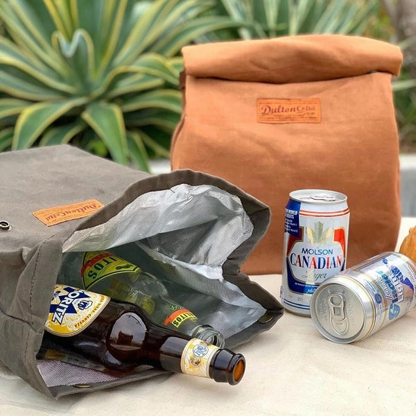 DULTON ( ダルトン ) WAX CANVAS LUNCH BAG ワックス キャンバス ランチ バッグ | ランチバッグ | アウトドア | キャンプ | ピクニック | 弁当入れ | 保温 | 保冷 | BBQ | デイキャンプ | Y959-1265 | だるとん