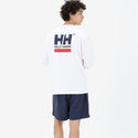 HELLY HANSEN ( ヘリーハンセン ) ロングスリーブ スクエアロゴティー | ユニセックス | ユニセックス | 長袖Tシャツ | HH32521 | Tシャツ | バックプリント | UVカット | アウトドア | レジャー | キャンプ | メンズ | レディース