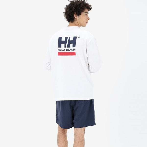 HELLY HANSEN ( ヘリーハンセン ) ロングスリーブ スクエアロゴティー | ユニセックス | ユニセックス | 長袖Tシャツ | HH32521 | Tシャツ | バックプリント | UVカット | アウトドア | レジャー | キャンプ | メンズ | レディース