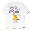 go slow caravan ( ゴースローキャラバン ) RAY綿 猫と麦酒TEE ～ 麦酒風呂2 ～ MENS | メンズ | WOMENS | レディース | シャツ | 半袖 | ウェア | トップス | ドライタッチ | プリントT | Tシャツ | 342611 | カジュアル