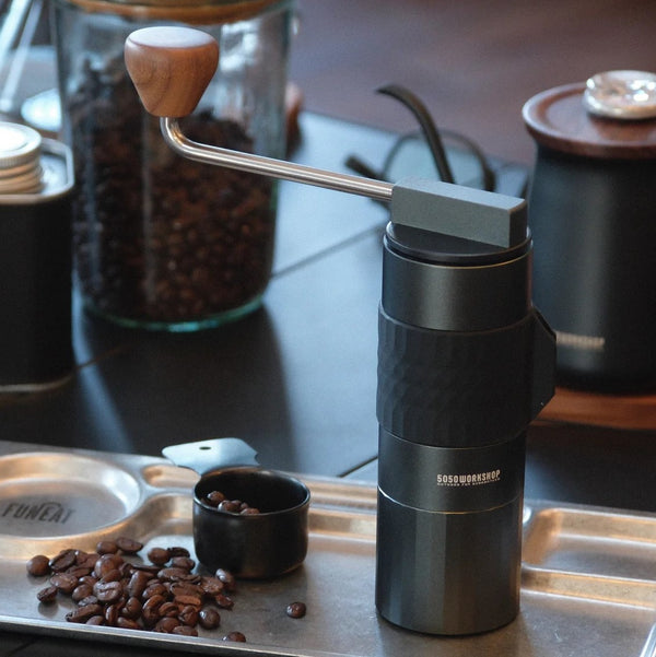 5050WORKSHOP ( フィフティフィフティワークショップ ) COFFEE GRINDER | コーヒーグラインダー | ステンレス | 持ち運び | 折りたたみ | コンパクト | アウトドア | キャンプ | コーヒー | 調整 | かっこいい | TR048-5WS-4473