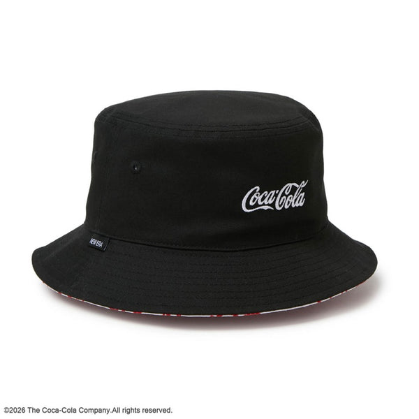 NEW ERA ( ニューエラ ) バケット01 リバーシブル Coca-Cola コカ･コーラ ブラック リバーシブル Coca-Cola コカコーラ バケットハット リバーシブルバケットハット 帽子 ハット 黒 ロゴ 15154783