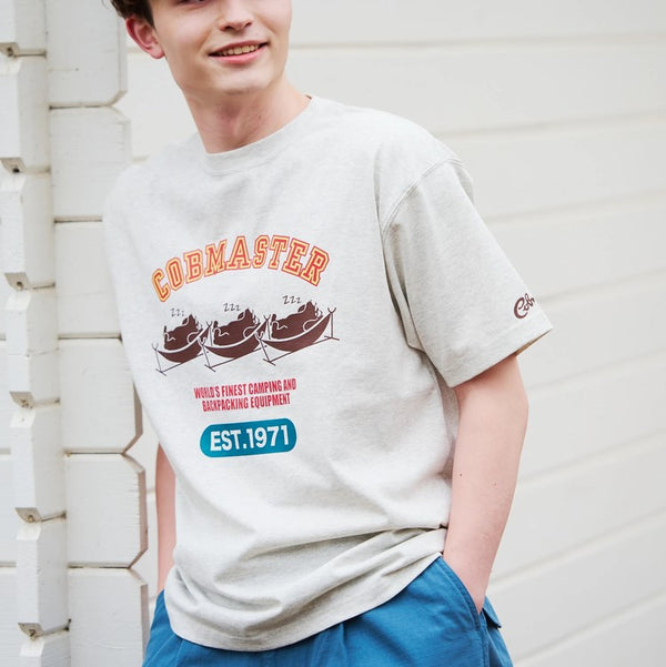 COBMASTER ( コブマスター ) T/C度詰め天竺ベーシックTEE ハンモックベアー | MENS | メンズ | 半袖 | 春夏 | Tシャツ | フロントプリント | プリントT | オシャレ | カジュアル | シンプル | お出かけ | アウトドア | 451903 | こぶますたー