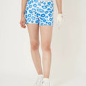 【 SALE 】 LOUDMOUTH ( ラウドマウス ) レディース ショートパンツ | 接触冷感 | ツイル素材 | キッス柄 | ターコイズ | 吸汗速乾 | UV | ゴルフ | ゴルフウェア | ショーパン | 763355 | らうどまうす