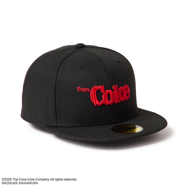 NEW ERA ( ニューエラ ) 59FIFTY Coca-Cola designed by Kosuke Kawamura コカ･コーラ ブラック キャップ 帽子 コラボ コカコーラ メンズ レディース ユニセックス 59FIFTY ストリート カジュアル おしゃれ 15156555
