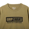 GRIP SWANY ( グリップスワニー ) 【 GSMCT-115 】 BOX LOGO LS TEE | ロンT | ロングTシャツ | シンプル | アウトドア | お出かけ | コットン100% | カジュアル | キャンプ | アパレル | ぐりっぷすわにー