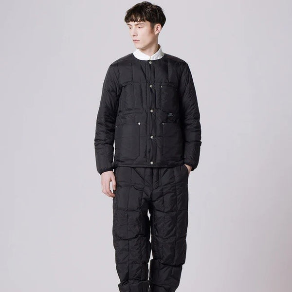 TAION ( タイオン ) ワーク クルーネック ダウンジャケット | アウター | ジャケット | 軽い | コンパクト | 軽量 | アウトドア | キャンプ | レジャー | シンプル | 保温 | 防寒 | 冬 | 定番 | 定番ダウン | TAION-104BWK | たいおん