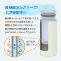 Peacock ( ピーコック ) アイスパック ラージ 携帯氷のう 氷嚢 水筒型 保冷 熱中症対策グッズ ビッグサイズ シリコーン製 氷のう 魔法瓶構造 冷たさキープ 真空断熱 ネッククーラー 500ml 缶ホルダー ABB-L30 ホワイト ブルーグレー