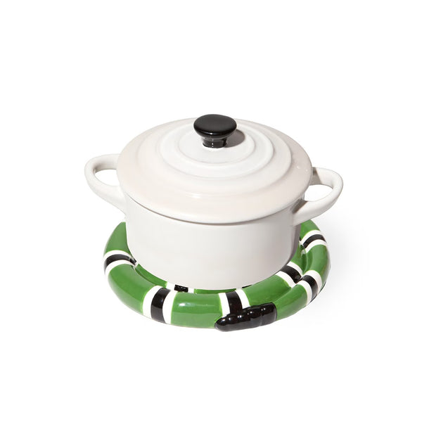 DETAIL ( ディテール ) Snake Trivet | DOIY スネーク トリベット | ヘビモチーフ | 鍋敷き | 緑 | ピンク | おもしろい | プレゼント | ギフト | 爬虫類 | トグロ | 陶器 | キッチン | 台所用品 | 料理 | 食卓 | H0159 | でぃてーる | へび | 蛇 | ヘビ